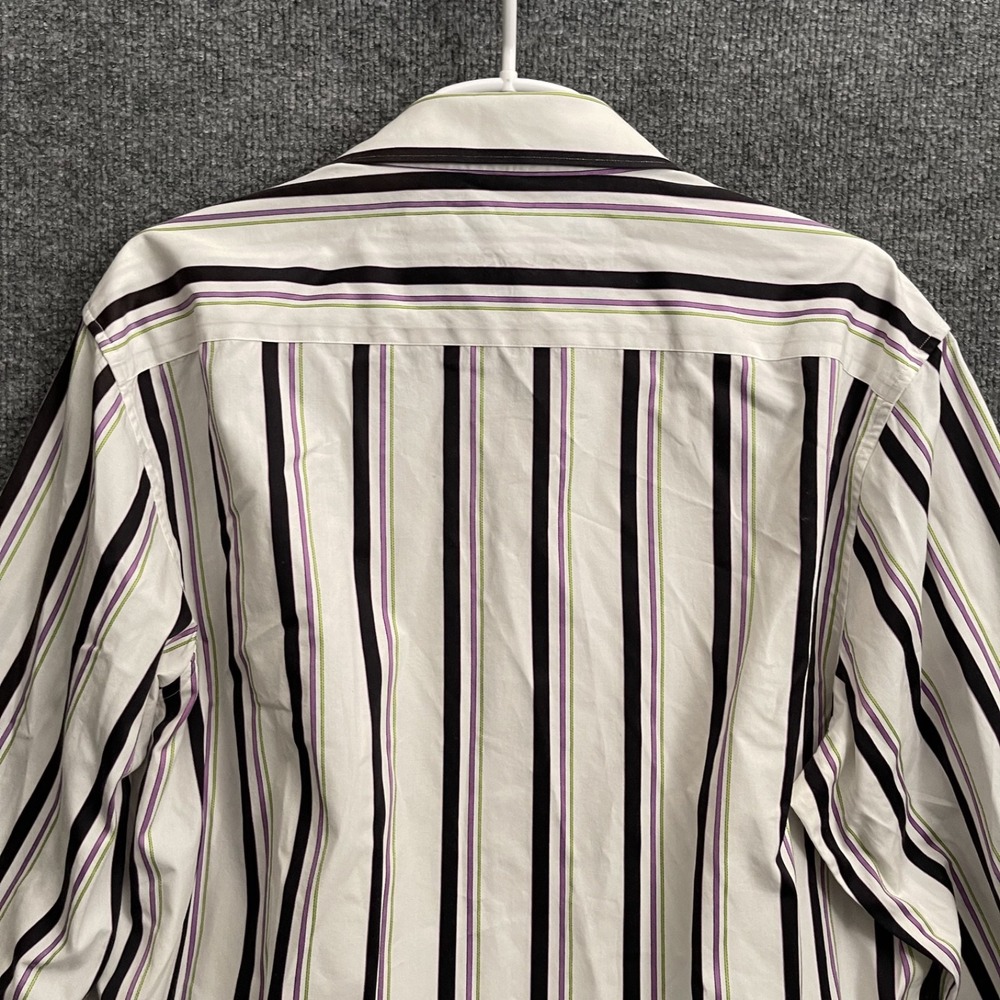 Robert Graham Dress Shirt Men's Sz XL Classic Fit Button Up Long Sleeve Striped - Picture 8 of 14